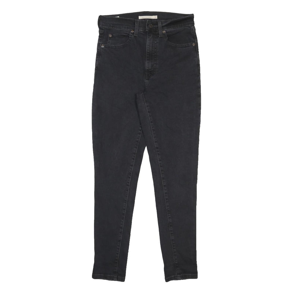 LEVI'S Big E Womens Jeans Black Slim Skinny Denim W27 L28 Iconic Stitch