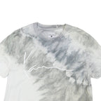 KARL KANI Womens Grey & White Tie Dye T-Shirt S Short Sleeve Crew Neck Cotton