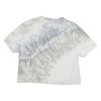 KARL KANI Womens Grey & White Tie Dye T-Shirt S Short Sleeve Crew Neck Cotton