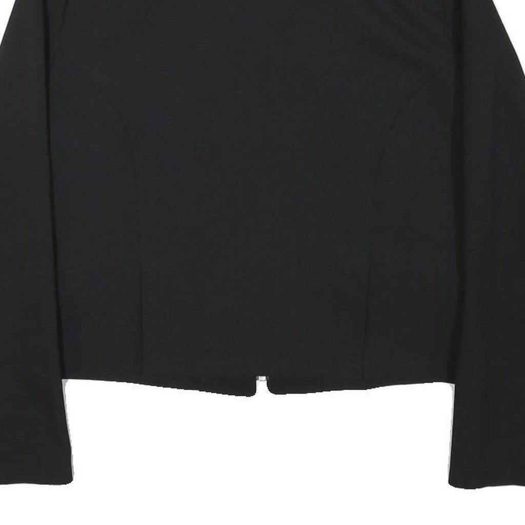 TALLY WEIJL Womens Black & Green Zip Jacket S Polyester Blend Classic Stylish