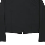 TALLY WEIJL Womens Black & Green Zip Jacket S Polyester Blend Classic Stylish