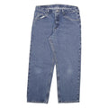 WRANGLER Mens Regular Blue Denim Jeans Cotton Blend W34 L29 Classic Zip Closure