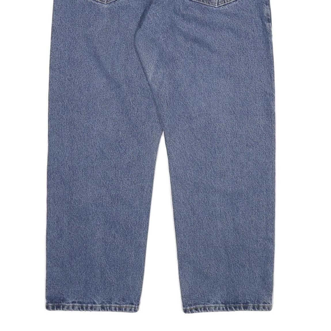 WRANGLER Mens Regular Blue Denim Jeans Cotton Blend W34 L29 Classic Zip Closure