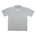 KAPPA Mens Grey & White Striped Short Sleeve Polo Shirt XL Casual Cotton