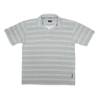KAPPA Mens Grey & White Striped Short Sleeve Polo Shirt XL Casual Cotton