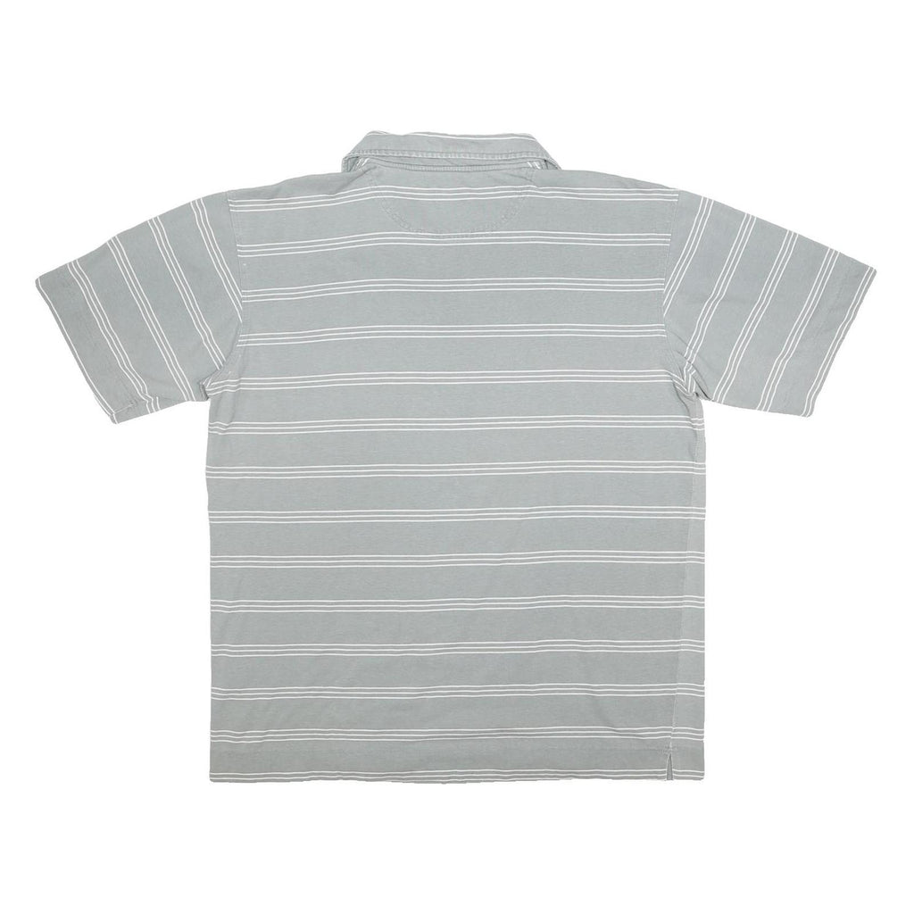KAPPA Mens Grey & White Striped Short Sleeve Polo Shirt XL Casual Cotton