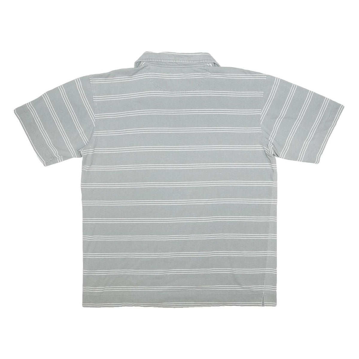 KAPPA Mens Grey & White Striped Short Sleeve Polo Shirt XL Casual Cotton