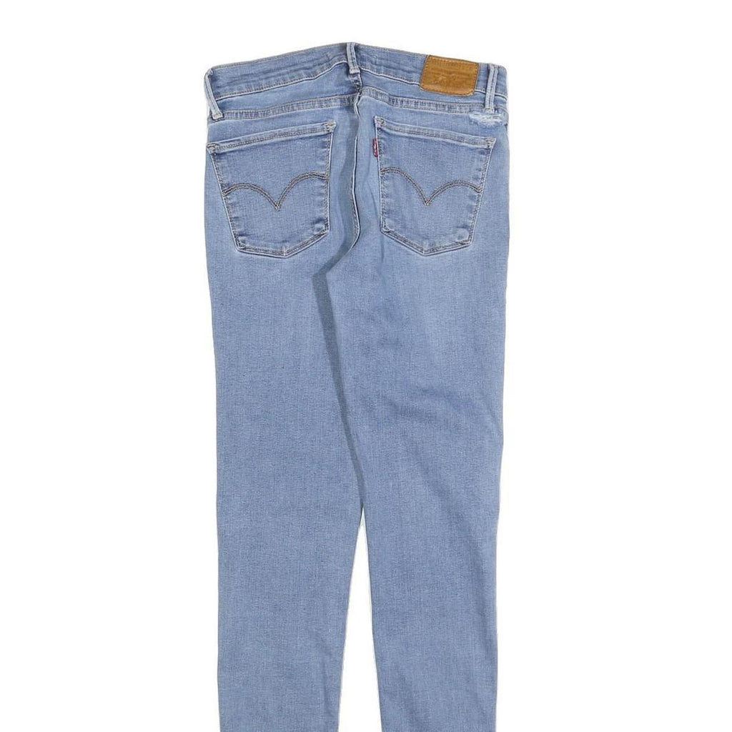 LEVI'S Womens Jeans Blue Slim Skinny Denim Light W27 L32 710 Cotton Blend Zip