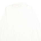 LANDS END Womens White Plain Jumper Roll Neck Basic Knit XL Casual Polyester Top