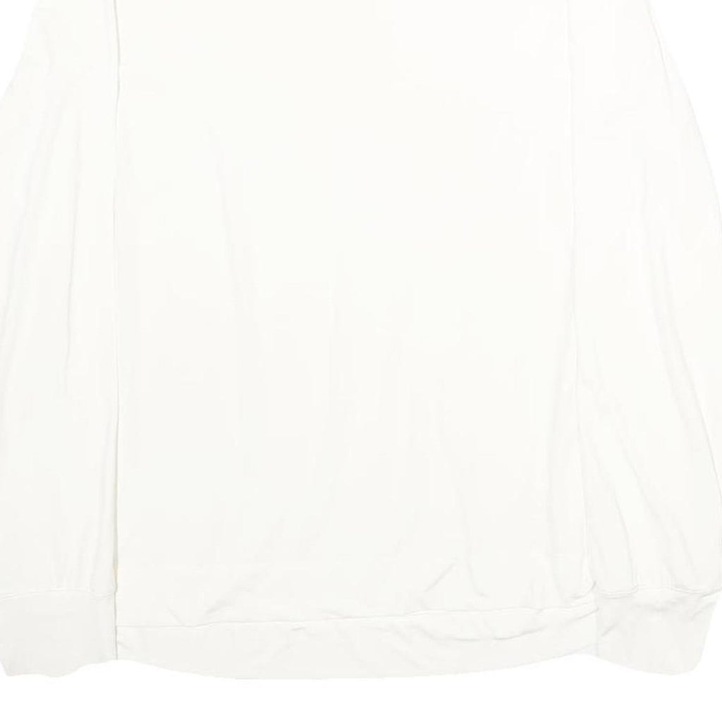 LANDS END Womens White Plain Jumper Roll Neck Basic Knit XL Casual Polyester Top