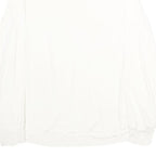 LANDS END Womens White Plain Jumper Roll Neck Basic Knit XL Casual Polyester Top