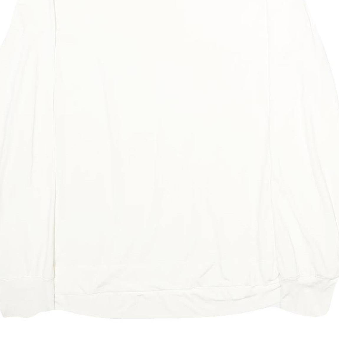 LANDS END Womens White Plain Jumper Roll Neck Basic Knit XL Casual Polyester Top