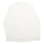 LANDS END Womens White Plain Jumper Roll Neck Basic Knit XL Casual Polyester Top