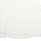 LANDS END Womens White Plain Jumper Roll Neck Basic Knit XL Casual Polyester Top