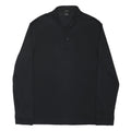 BOSS HUGO BOSS Mens Black Long Sleeve Plain XL Cotton Blend Polo Shirt