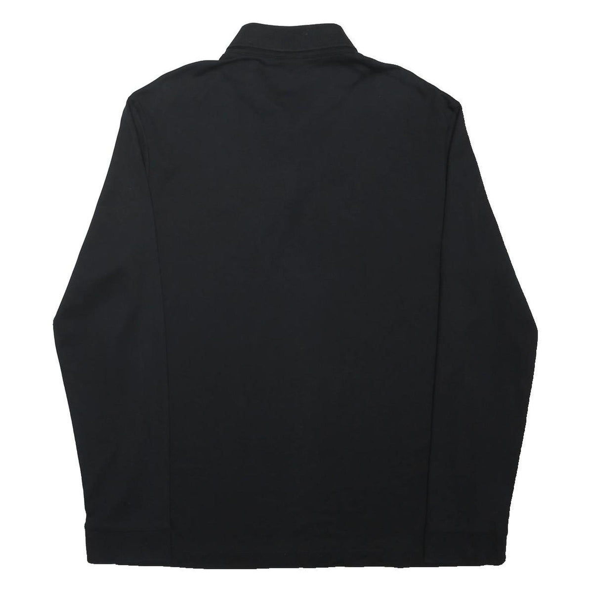 BOSS HUGO BOSS Mens Black Long Sleeve Plain XL Cotton Blend Polo Shirt