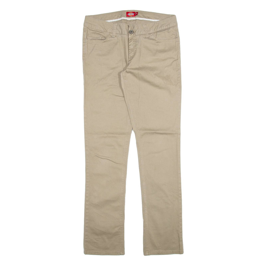 DICKIES Womens Trousers Green Slim Straight W30 L31
