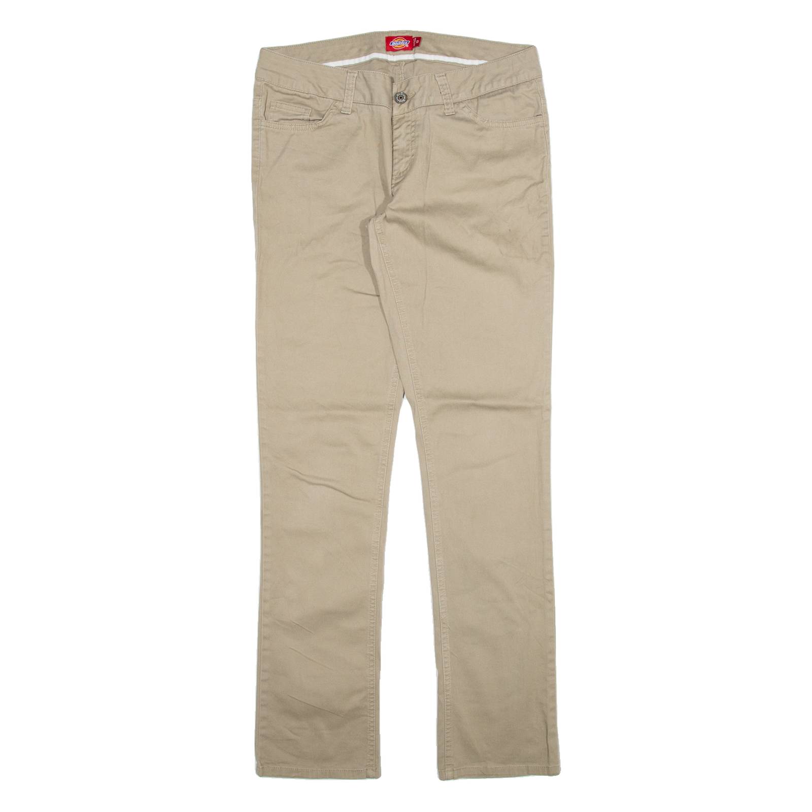DICKIES Womens Trousers Green Slim Straight W30 L31