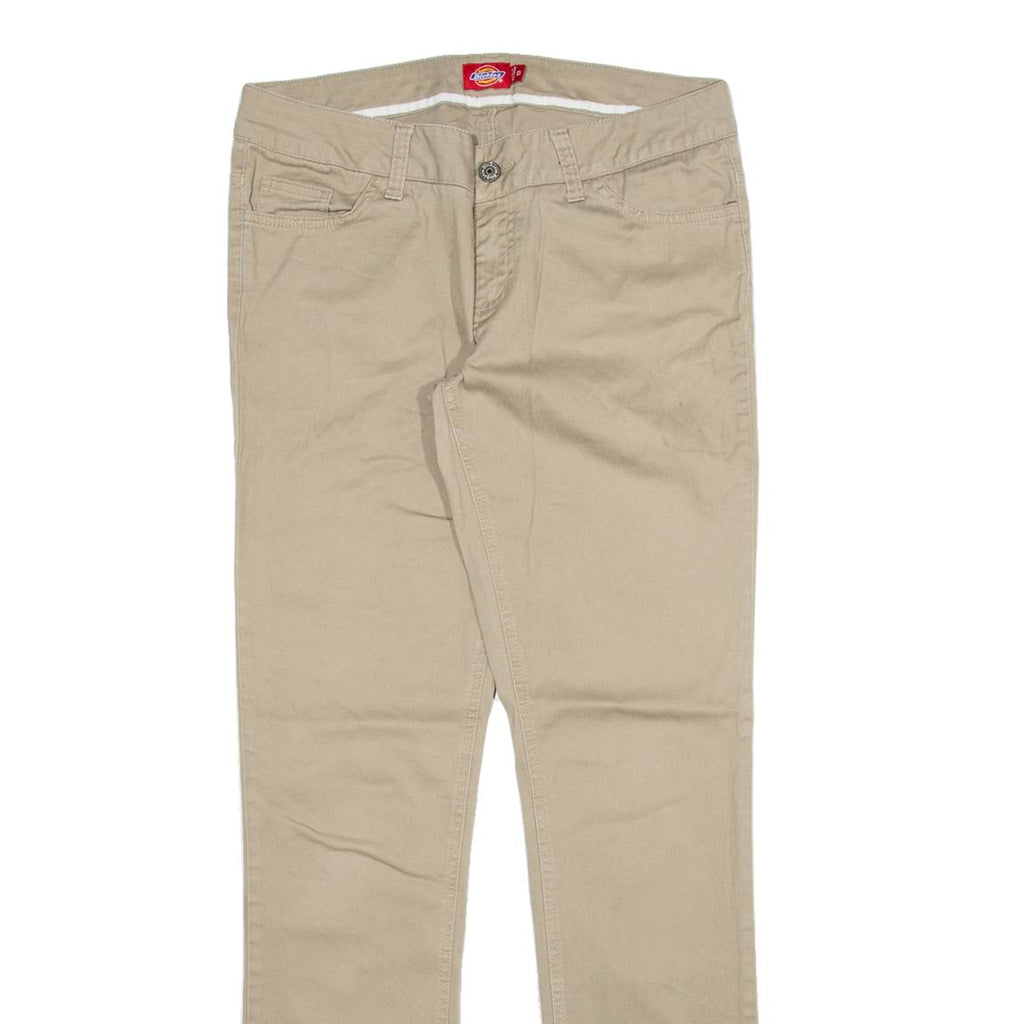 DICKIES Womens Trousers Green Slim Straight W30 L31