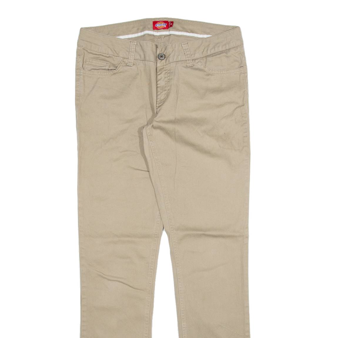 DICKIES Womens Trousers Green Slim Straight W30 L31