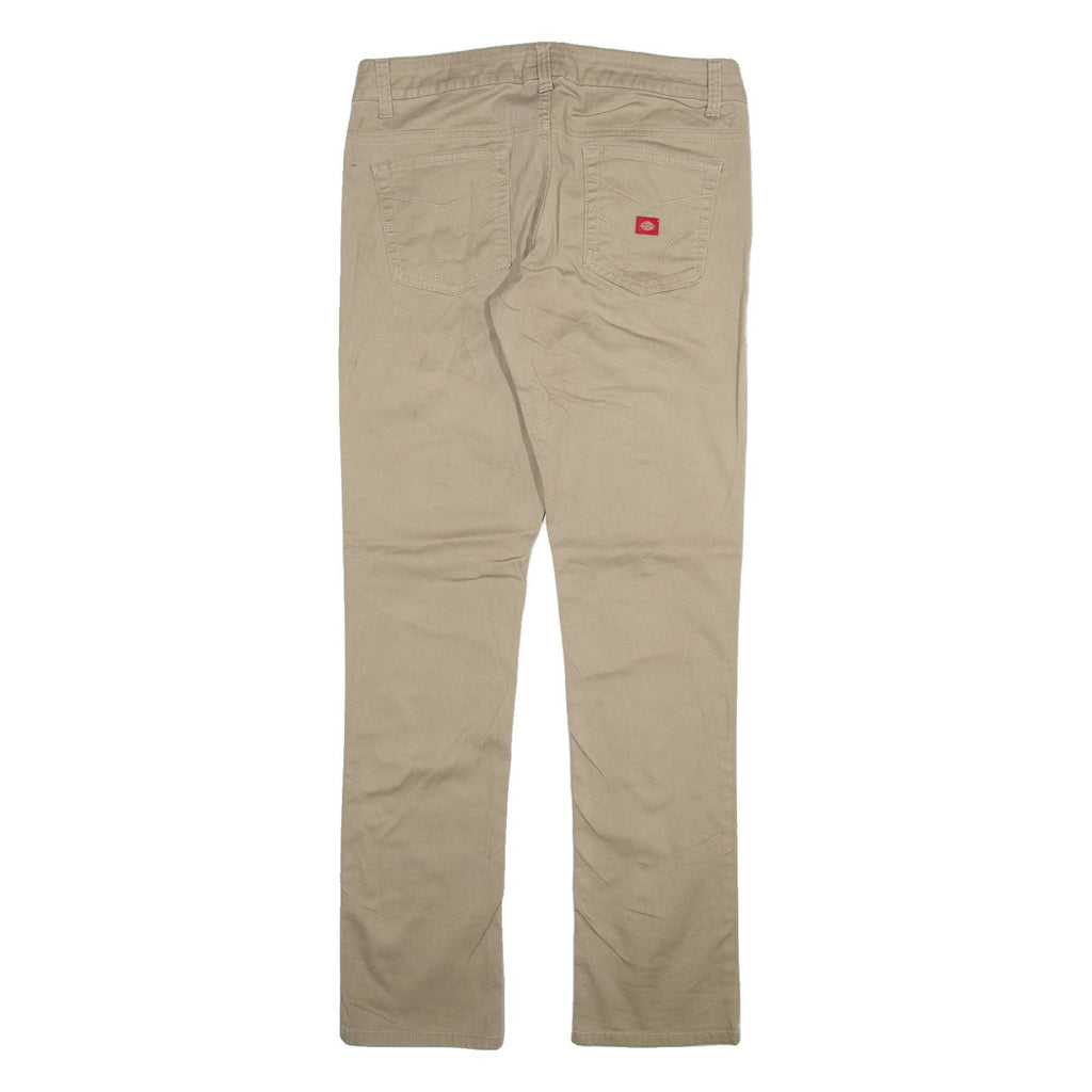 DICKIES Womens Trousers Green Slim Straight W30 L31