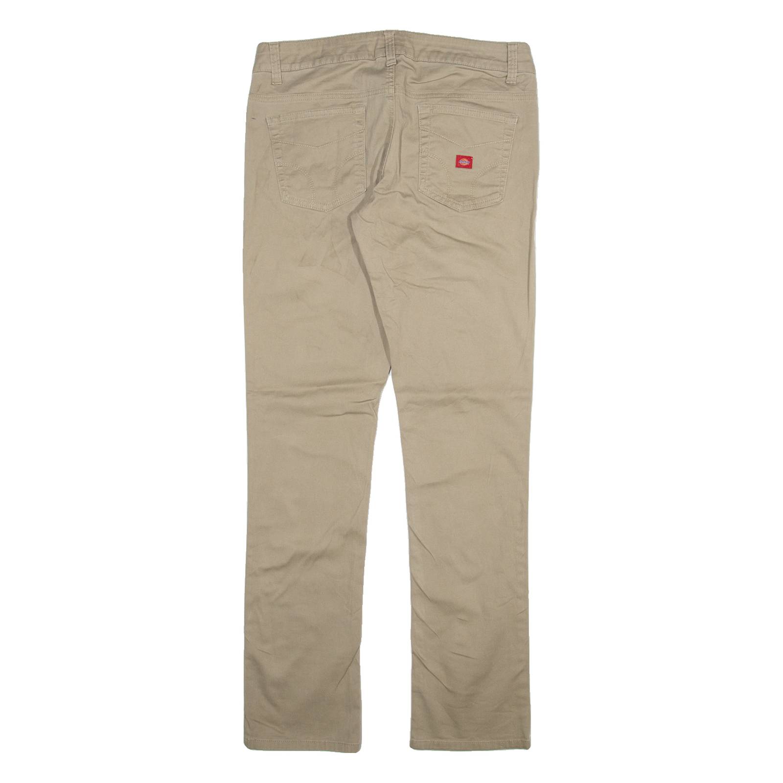 DICKIES Womens Trousers Green Slim Straight W30 L31