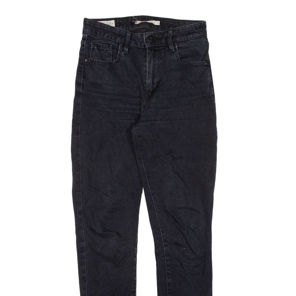 LEVI'S 721 High Rise Womens Jeans Black Slim Skinny W26 L30