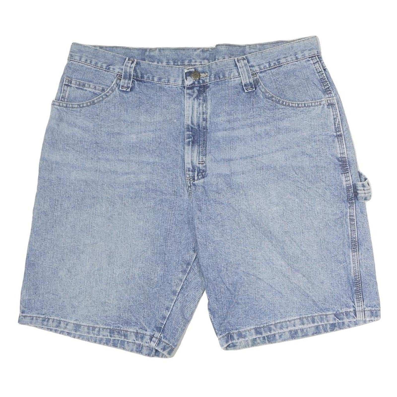 WRANGLER Mens Denim Blue Casual Shorts M W36 Relaxed Fit Utility Style