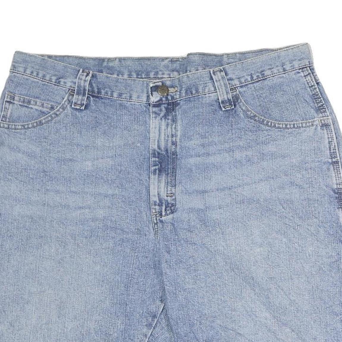 WRANGLER Mens Denim Blue Casual Shorts M W36 Relaxed Fit Utility Style