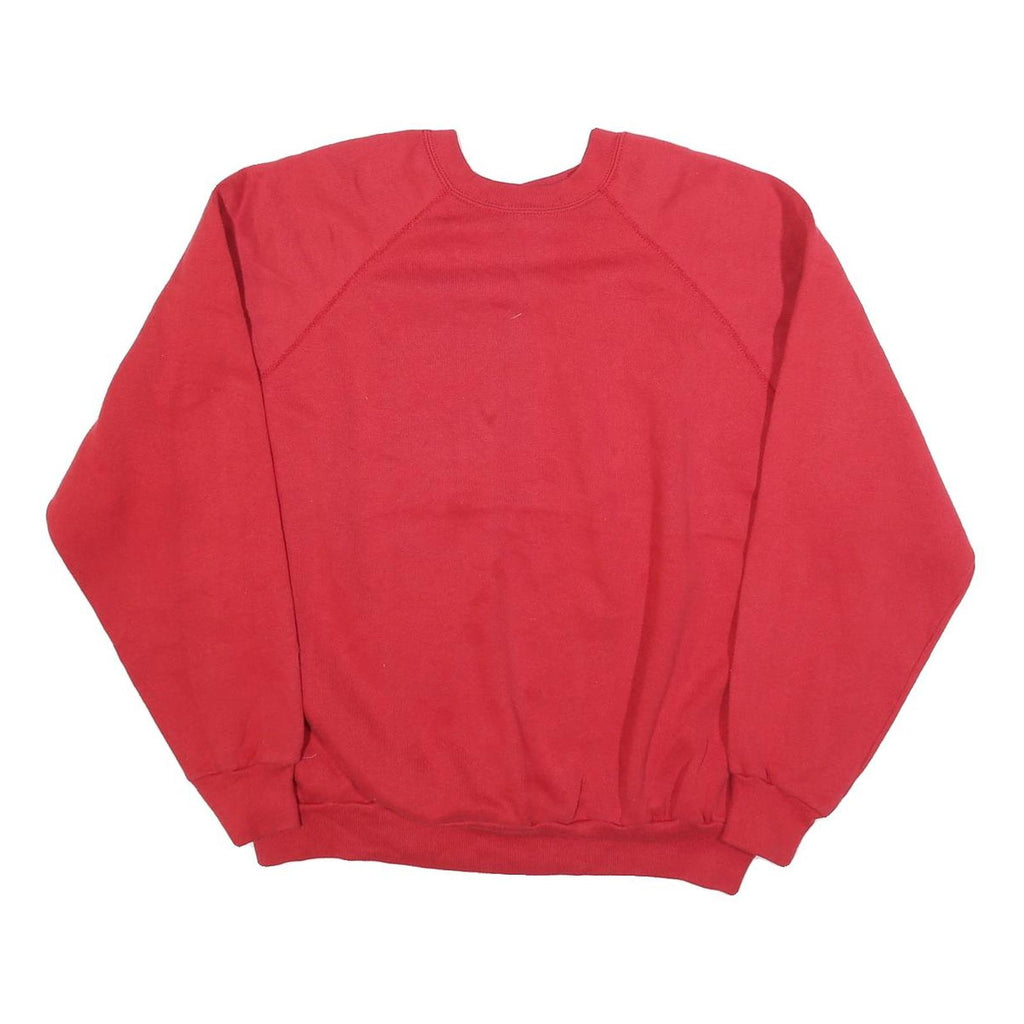 TULTEX Womens Red Sweatshirt Crew Neck 2XL Cotton Blend Comfortable Casual