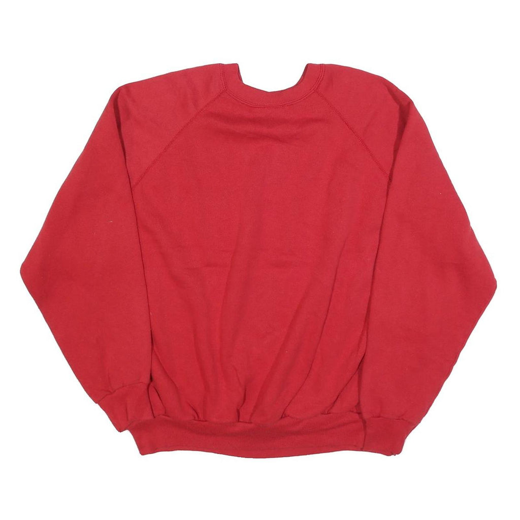 TULTEX Womens Red Sweatshirt Crew Neck 2XL Cotton Blend Comfortable Casual