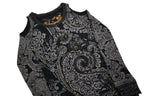DESIGUAL Womens Black & Grey Printed Cold Shoulder Long Sleeve Crew Neck Top XS