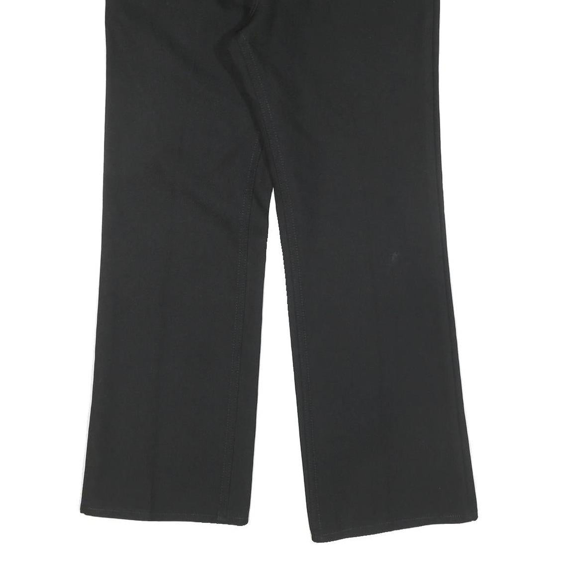 WRANGLER Mens Cotton Black Regular Straight Trousers W36 L30 Casual Zip Closure