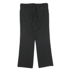 WRANGLER Mens Cotton Black Regular Straight Trousers W36 L30 Casual Zip Closure