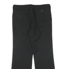 WRANGLER Mens Cotton Black Regular Straight Trousers W36 L30 Casual Zip Closure