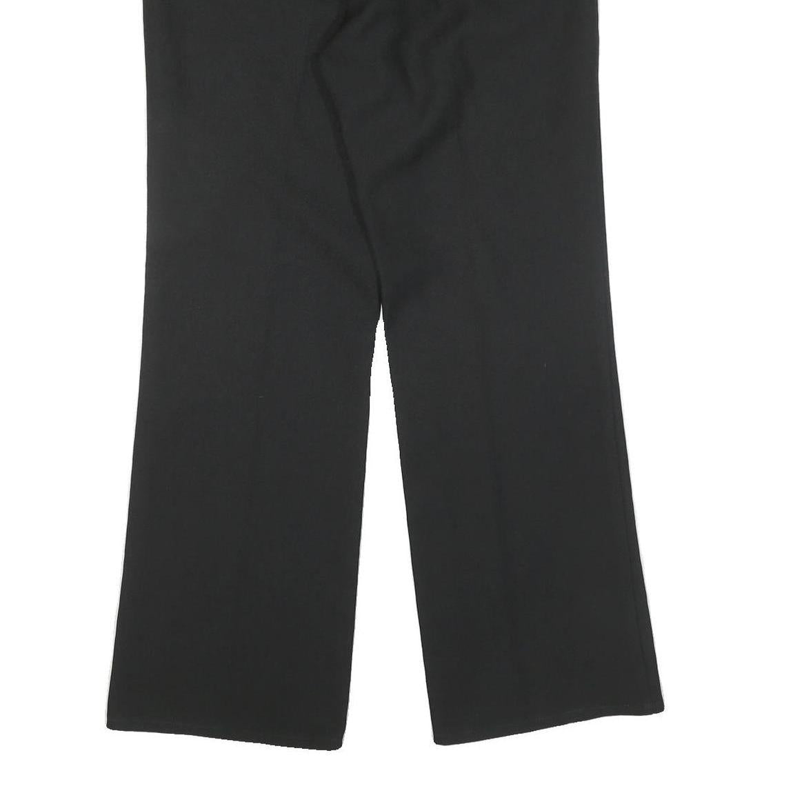 WRANGLER Mens Cotton Black Regular Straight Trousers W36 L30 Casual Zip Closure