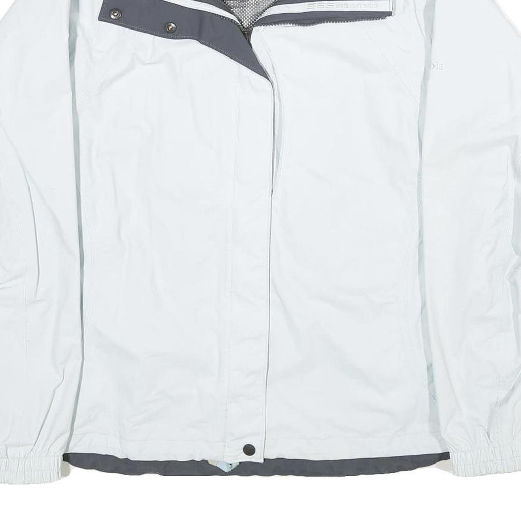 COLUMBIA Womens White & Grey Outdoor Jacket XL Nylon Zip Waterproof Breathable