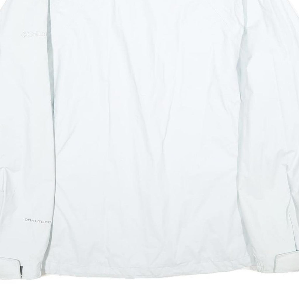 COLUMBIA Womens White & Grey Outdoor Jacket XL Nylon Zip Waterproof Breathable