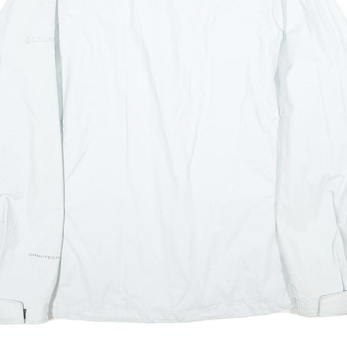 COLUMBIA Womens White & Grey Outdoor Jacket XL Nylon Zip Waterproof Breathable