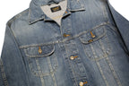LEE Mens Blue Denim Jacket XL Cotton Blend Button Closure Classic Fit Casual