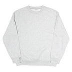 MEKE Mens Grey Sweatshirt Crew Neck M Cotton Pullover Comfortable Casual