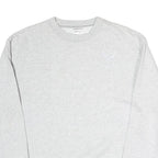 MEKE Mens Grey Sweatshirt Crew Neck M Cotton Pullover Comfortable Casual