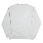 MEKE Mens Grey Sweatshirt Crew Neck M Cotton Pullover Comfortable Casual