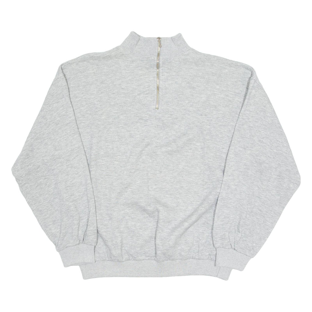 SWITCHER Mens Sweatshirt Grey 1/4 Zip L