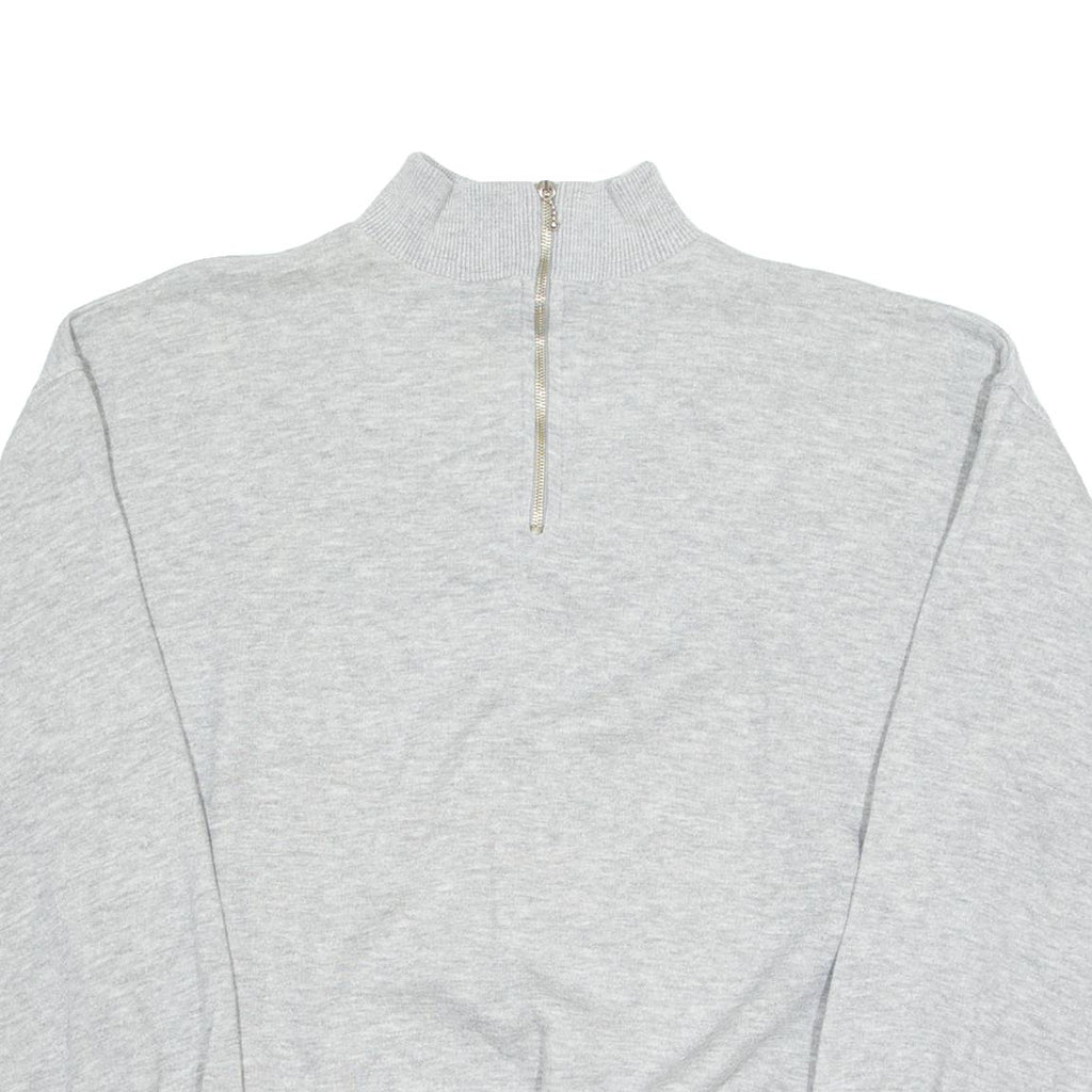 SWITCHER Mens Sweatshirt Grey 1/4 Zip L