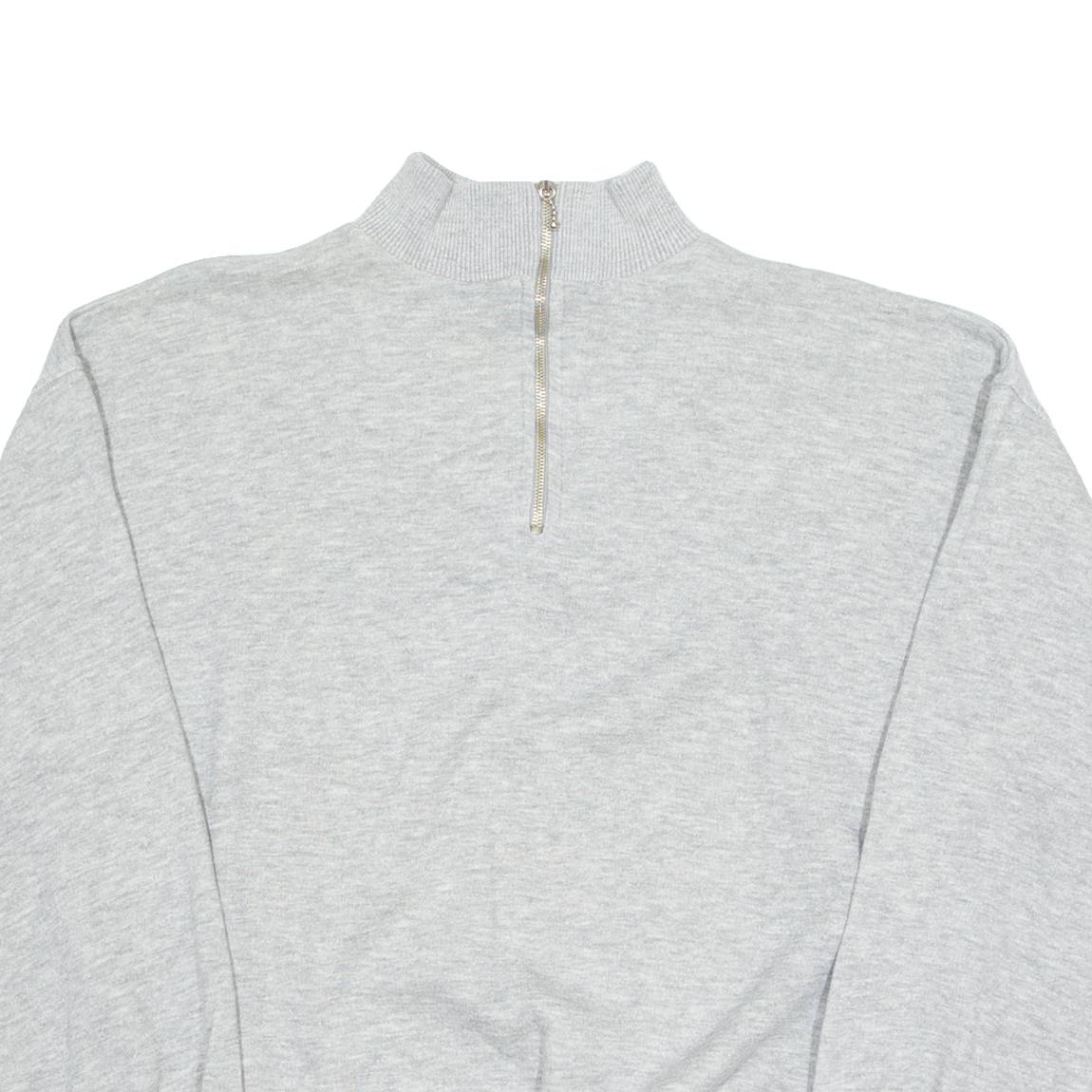 SWITCHER Mens Sweatshirt Grey 1/4 Zip L