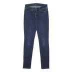 LEVI'S Womens Slim Blue Denim Slim Skinny Jeans W26 L32 Classic Cotton Blend Zip