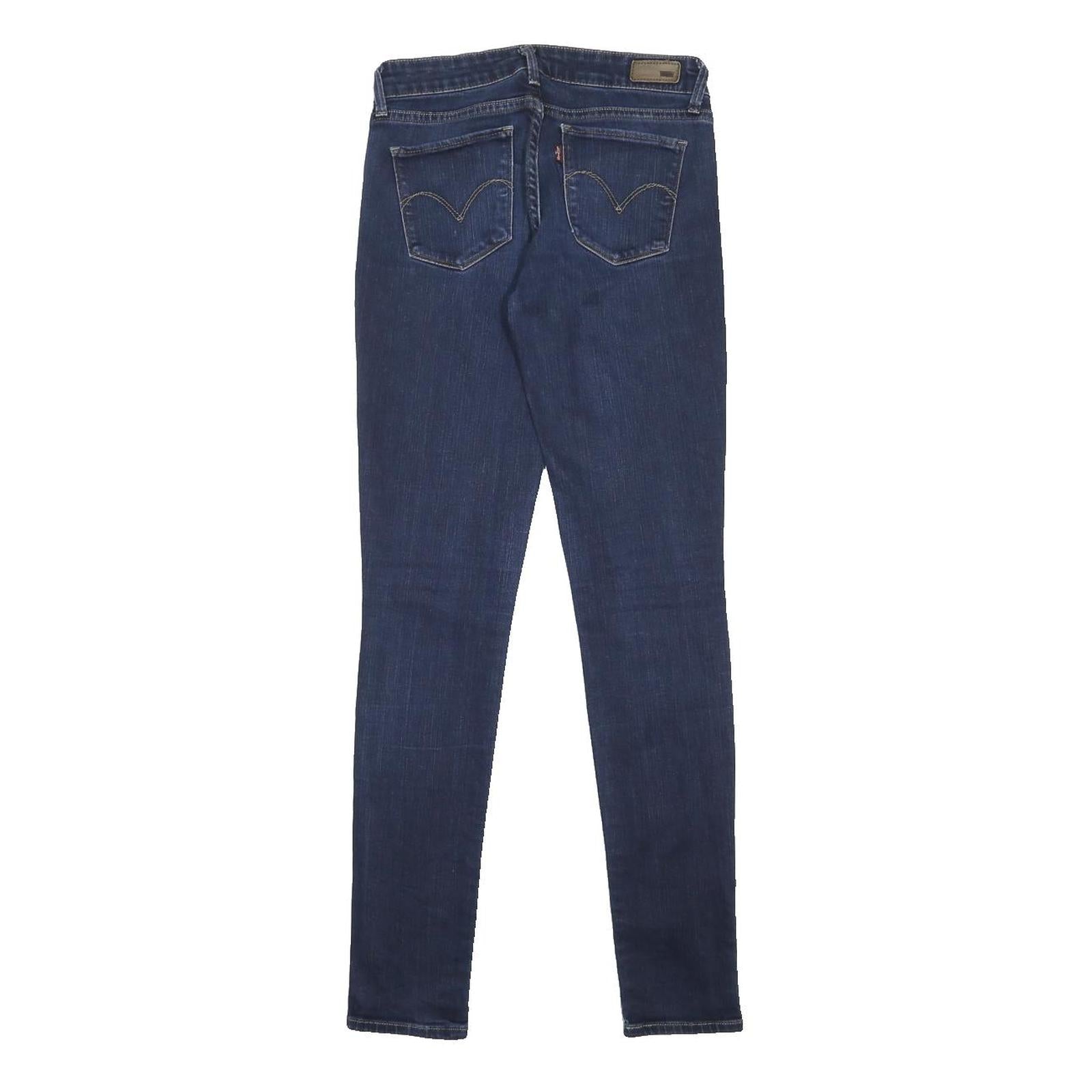 LEVI'S Womens Slim Blue Denim Slim Skinny Jeans W26 L32 Classic Cotton Blend Zip