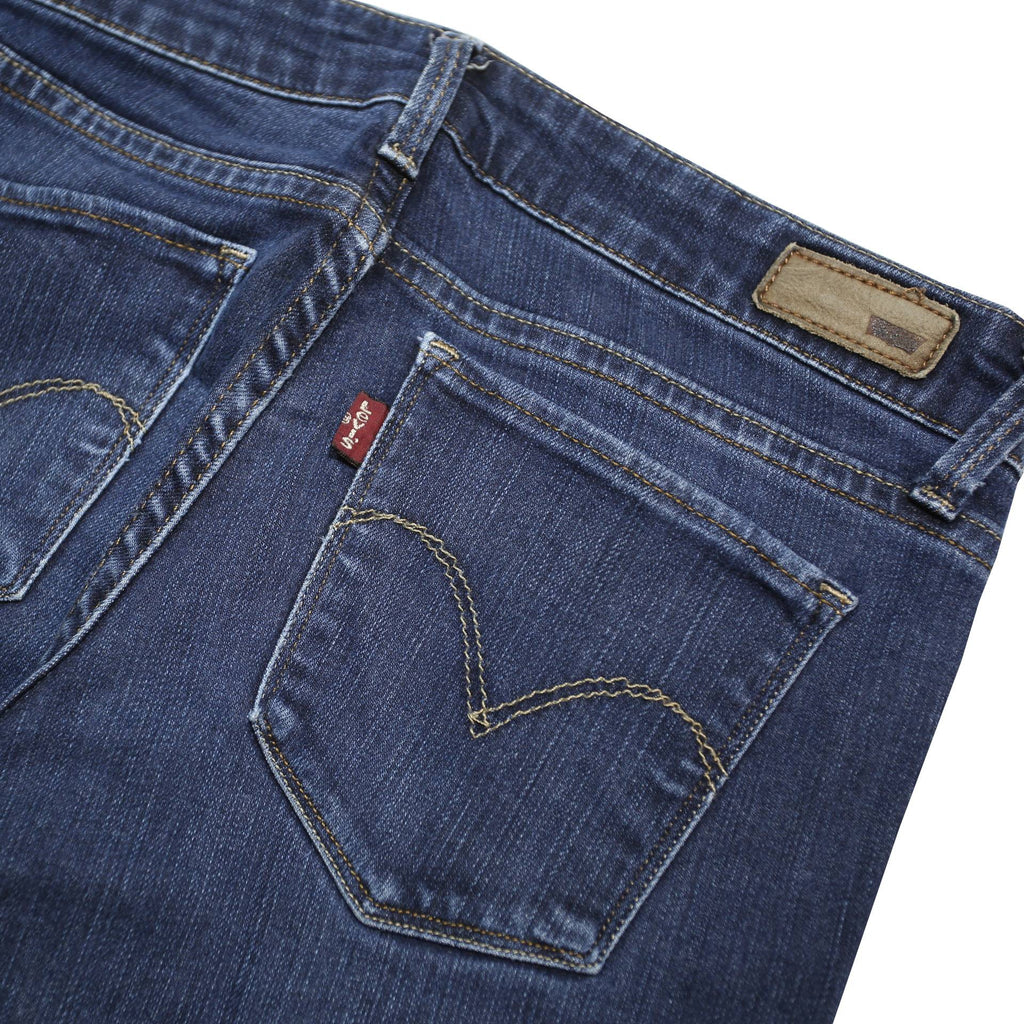 LEVI'S Womens Slim Blue Denim Slim Skinny Jeans W26 L32 Classic Cotton Blend Zip