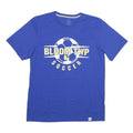 RUSSELL ATHLETIC Mens Blue Bloom TWP Soccer Graphic T-Shirt M Short Sleeve Crew